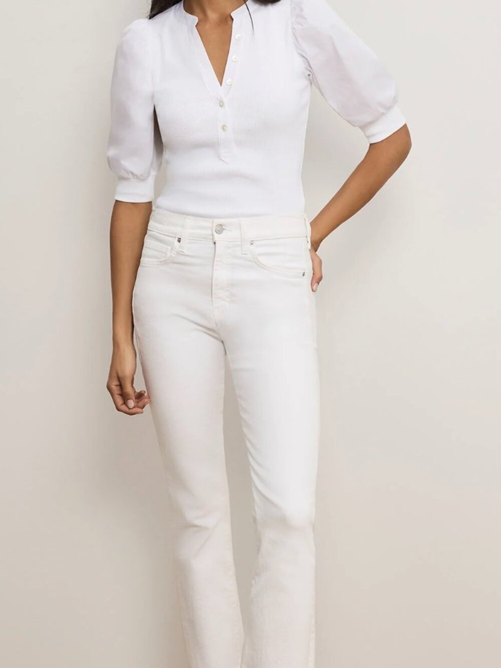 NWT: Veronica Beard Coralee Puff Sleeve Top - Picture 5 of 7